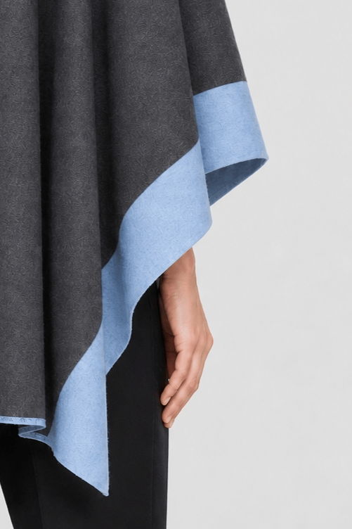 Poncho Femme Bicolore