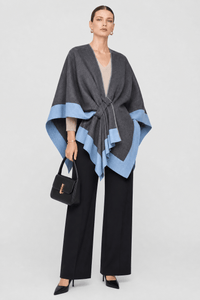 Poncho Femme Bicolore