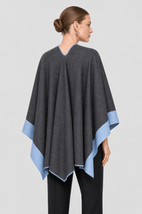 Poncho Femme Bicolore