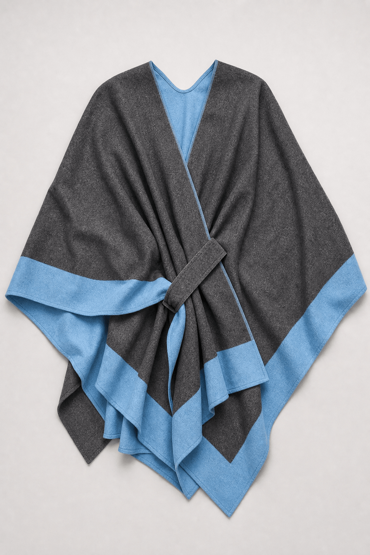 Poncho Femme Bicolore