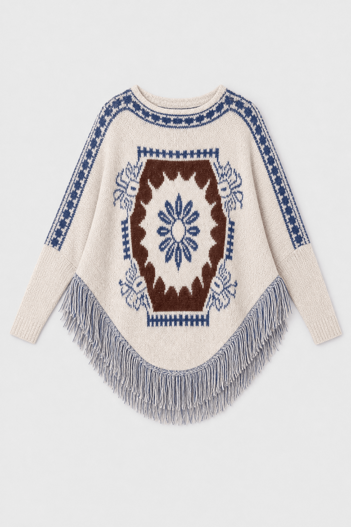 Poncho Femme Bohème à Franges