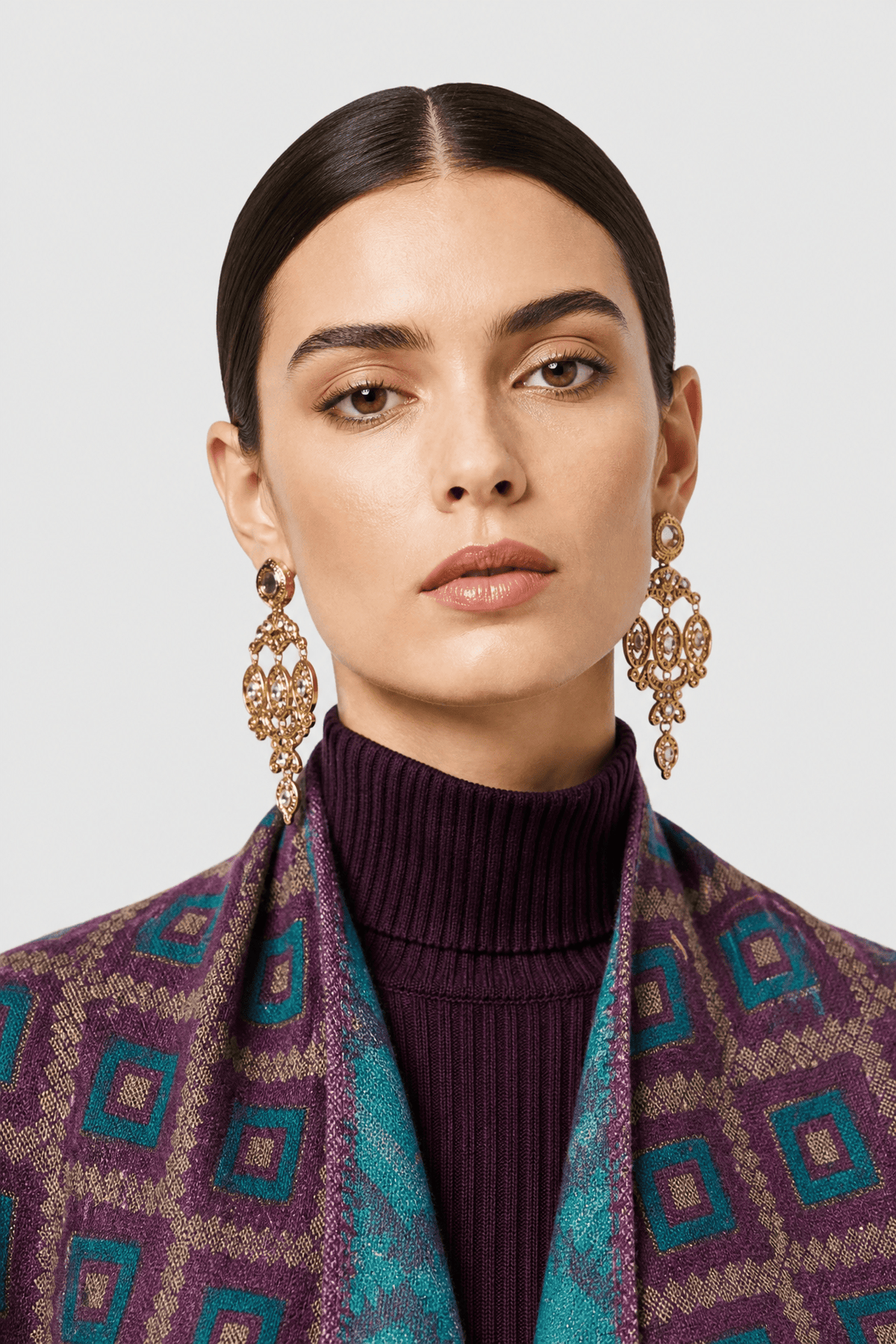 Poncho Femme Cape Motif Coloré