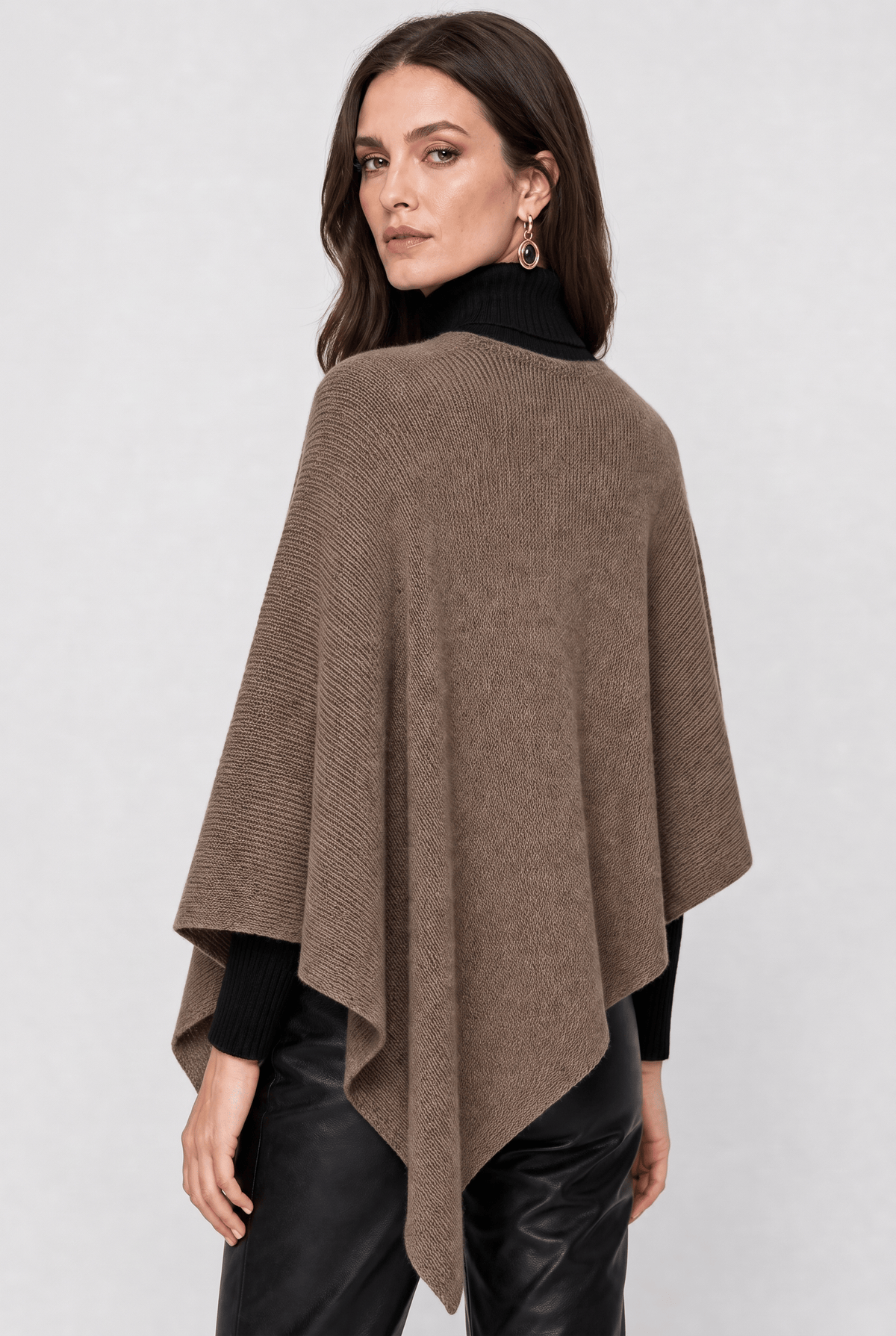 Poncho Femme Cape Tricotée