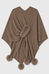 Poncho Femme Cape Tricotée