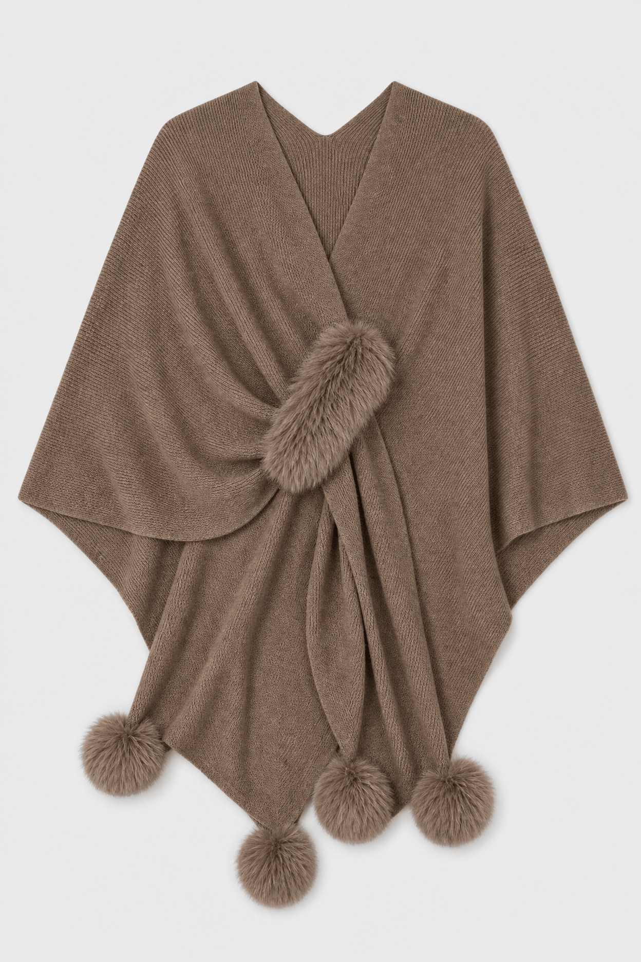 Poncho Femme Cape Tricotée