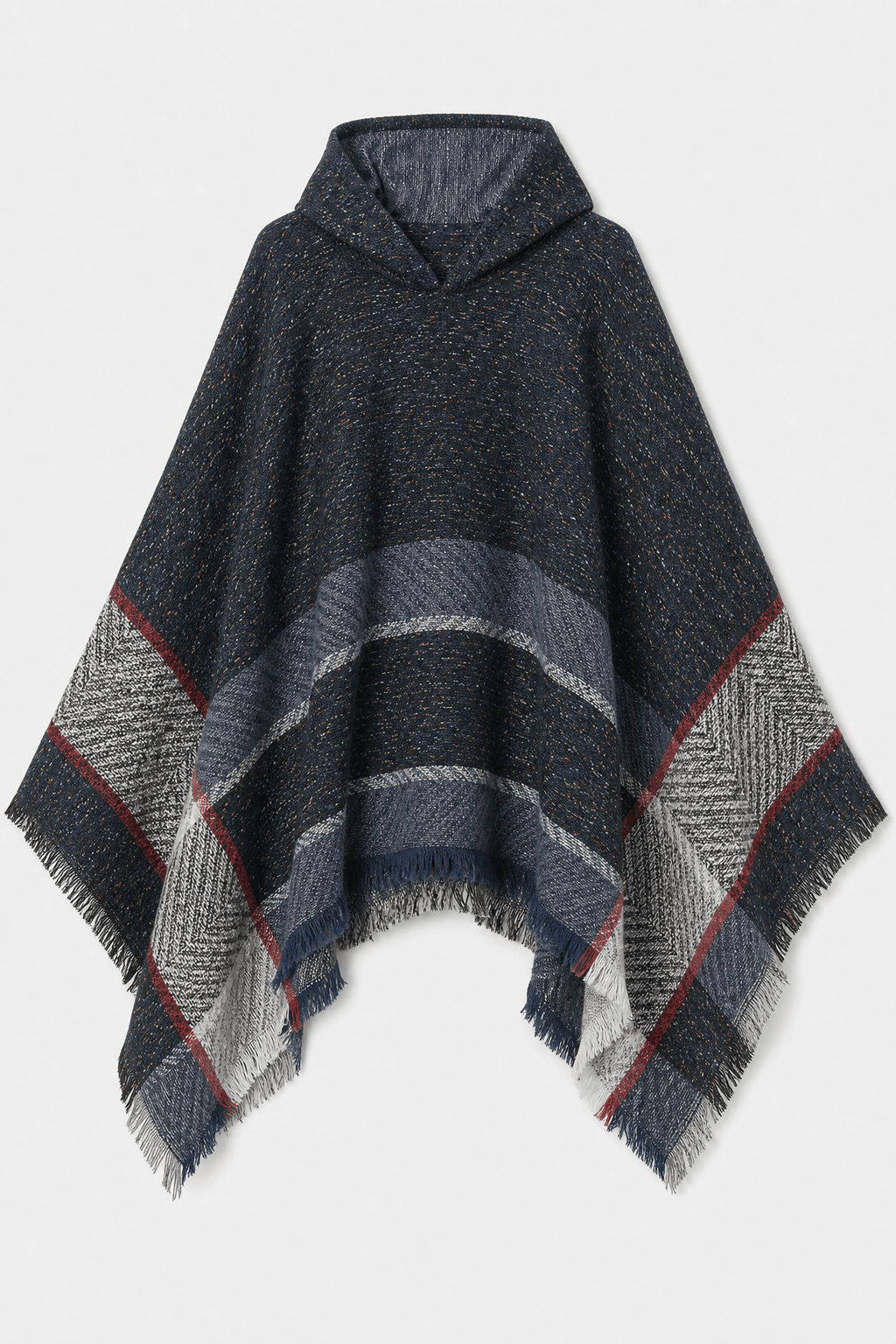 Poncho Femme Chaud à Capuche