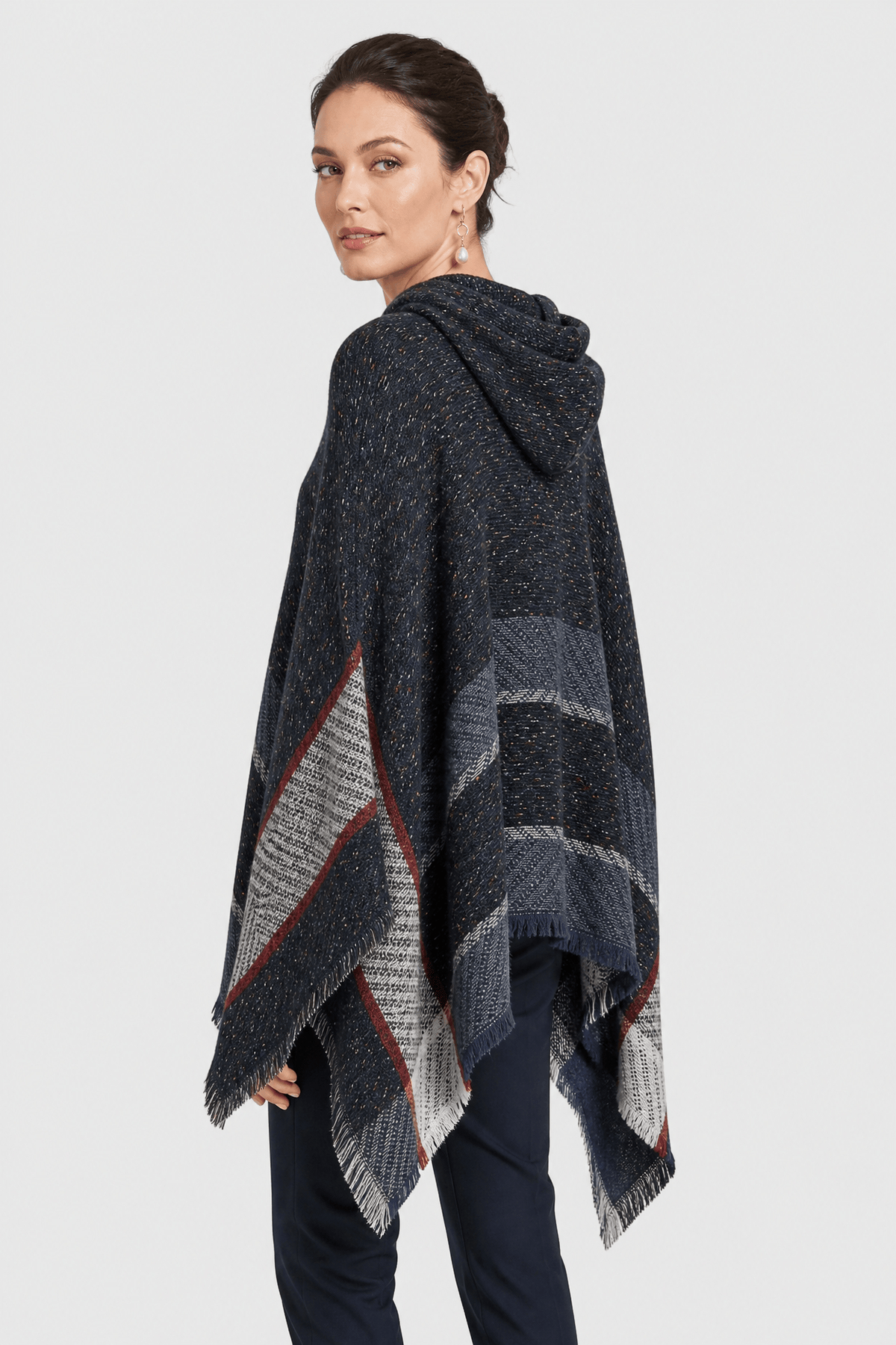 Poncho Femme Chaud à Capuche