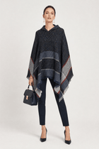 Poncho Femme Chaud à Capuche