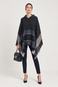 Poncho Femme Chaud à Capuche