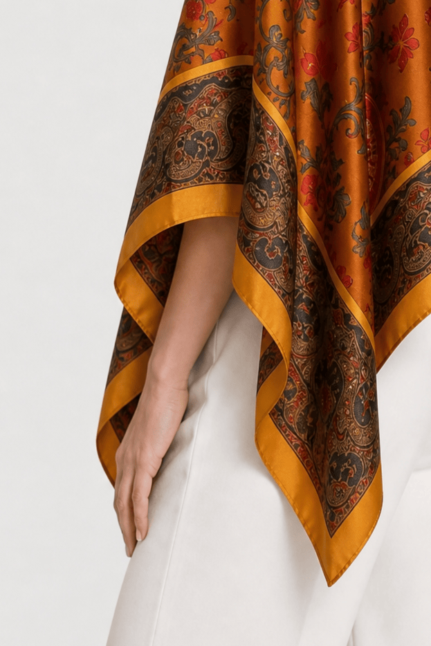 Poncho Femme en Soie
