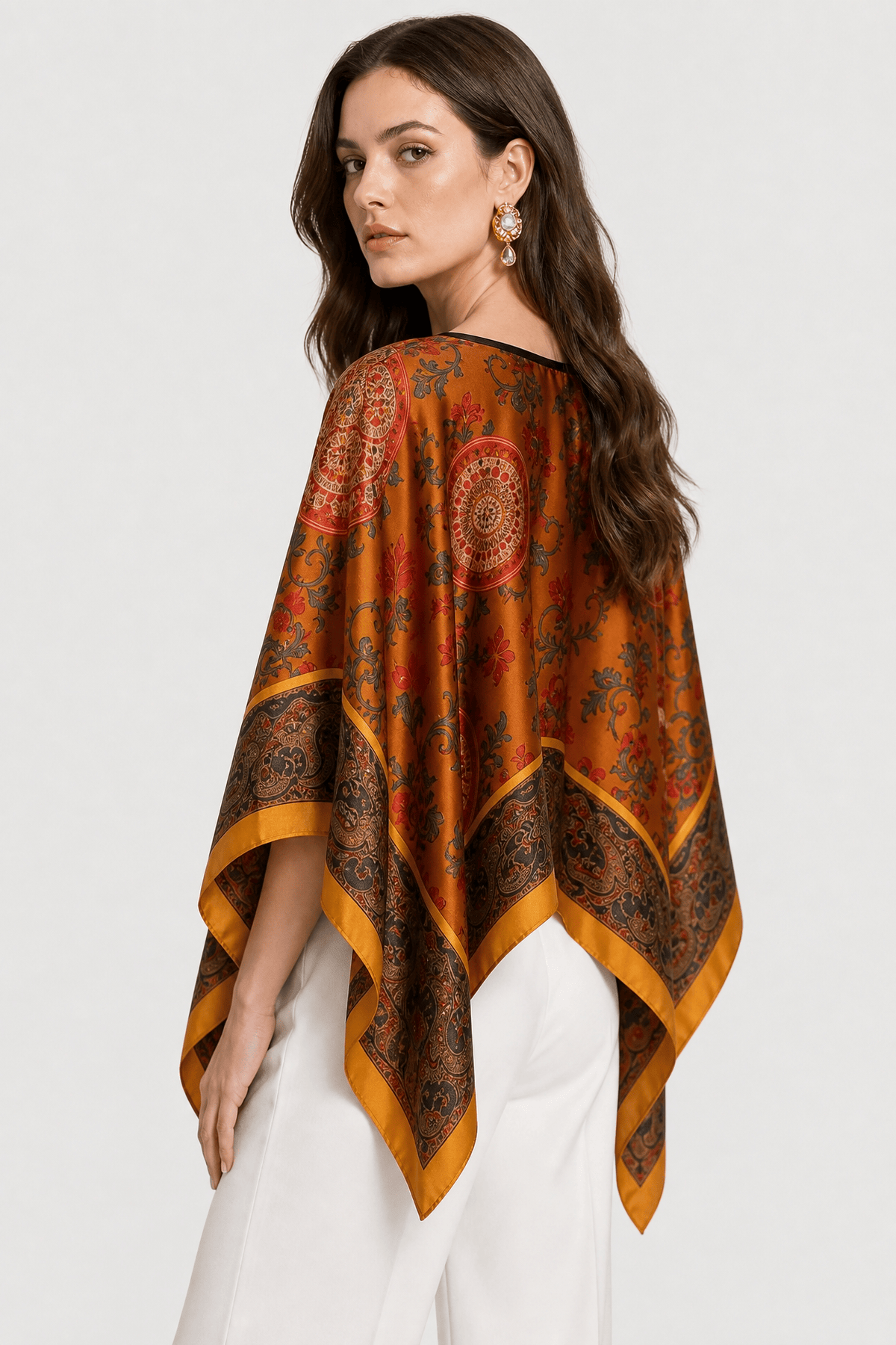 Poncho Femme en Soie