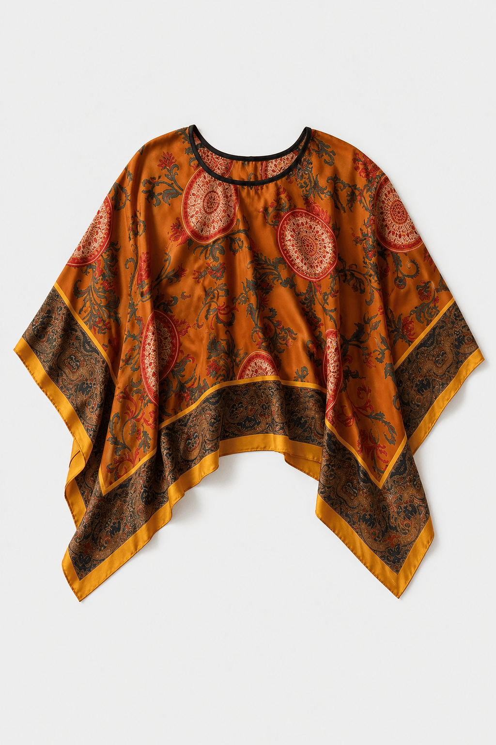 Poncho Femme en Soie