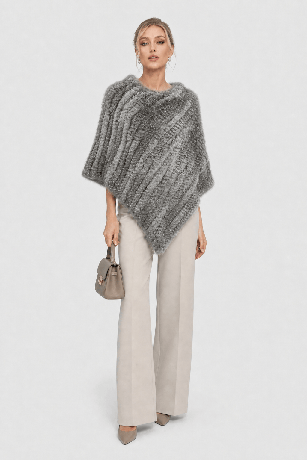 Poncho Femme Fourrure Lapin