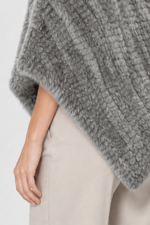 Poncho Femme Fourrure Lapin