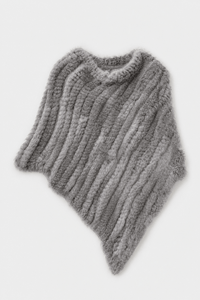Poncho Femme Fourrure Lapin