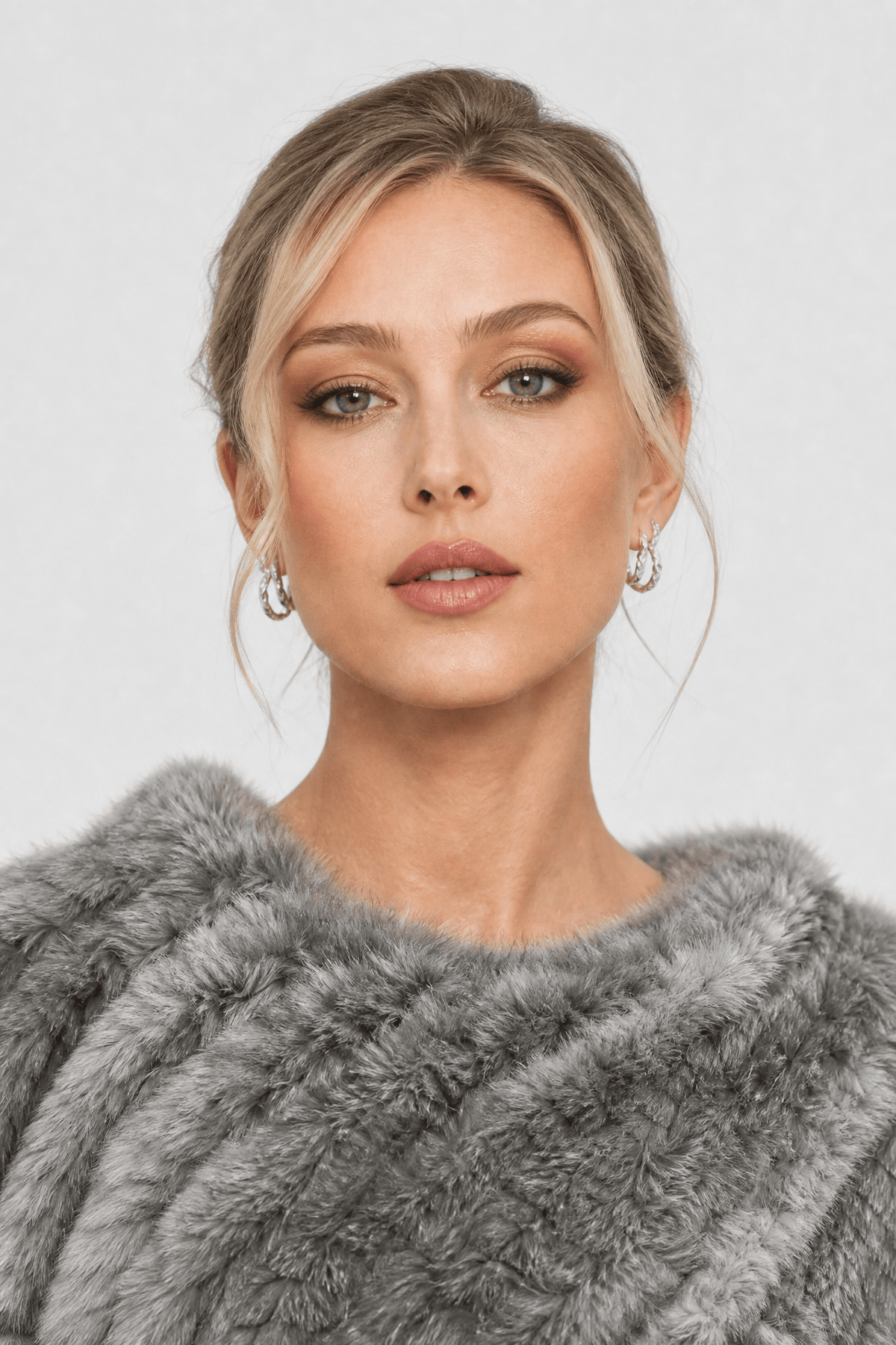 Poncho Femme Fourrure Lapin