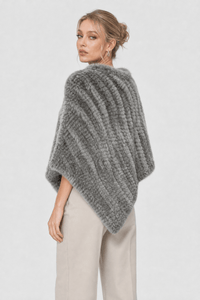 Poncho Femme Fourrure Lapin