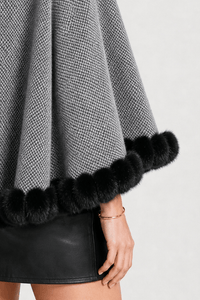 Poncho Femme Fourrure Synthétique