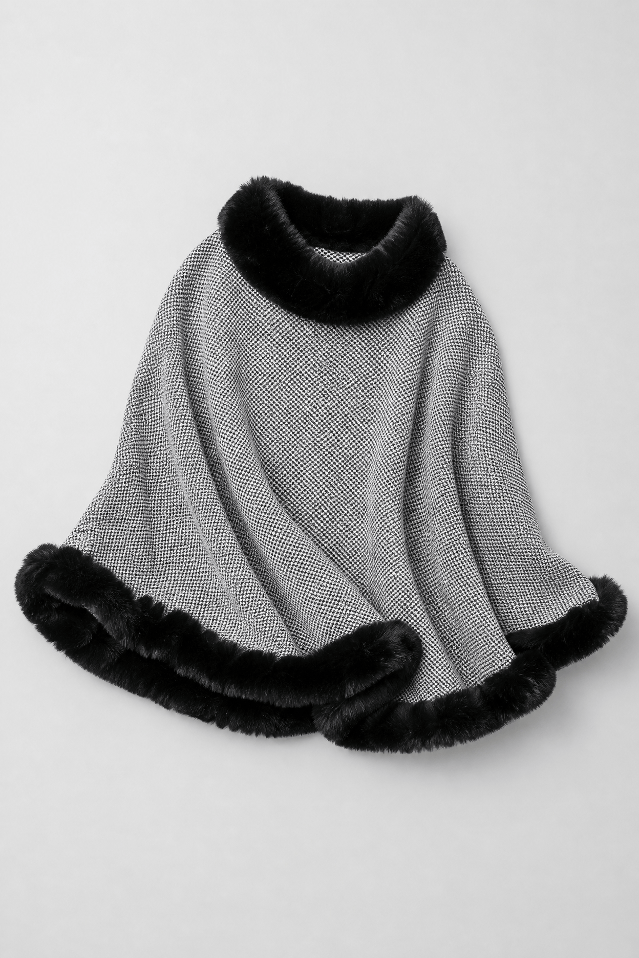 Poncho Femme Fourrure Synthétique