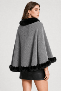 Poncho Femme Fourrure Synthétique