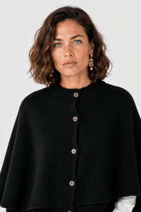 Poncho Femme Hiver Boutonné