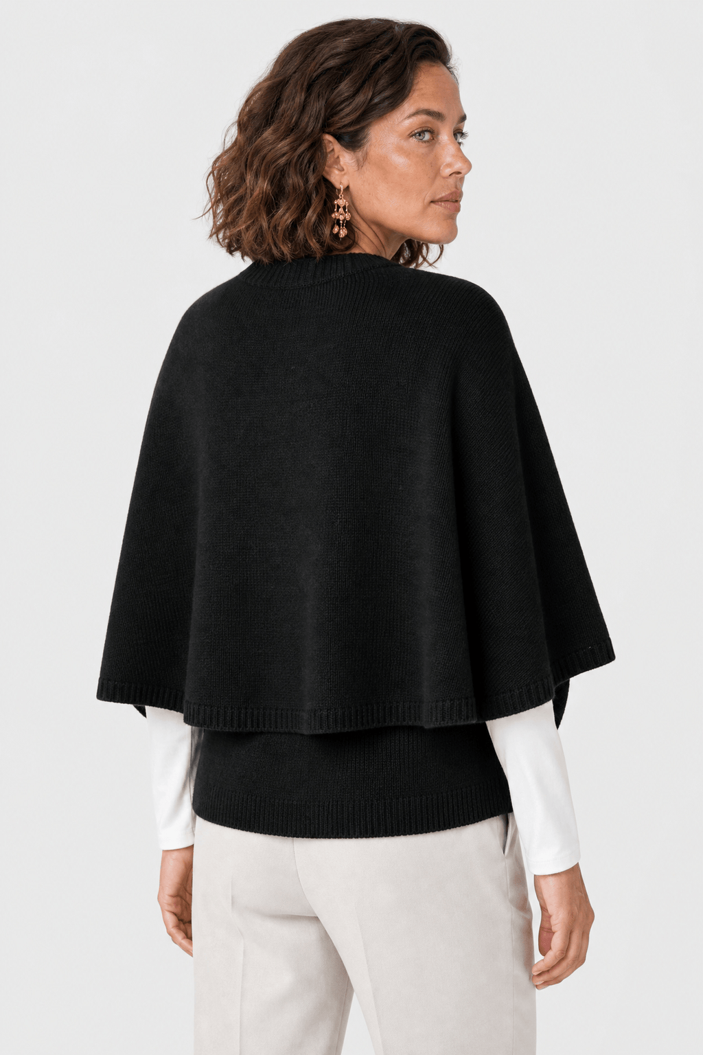 Poncho Femme Hiver Boutonné