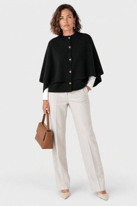 Poncho Femme Hiver Boutonné