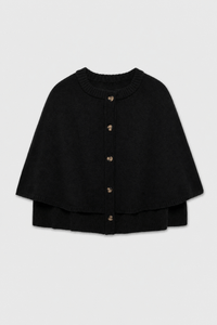 Poncho Femme Hiver Boutonné