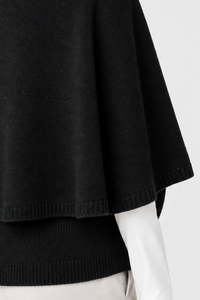 Poncho Femme Hiver Boutonné