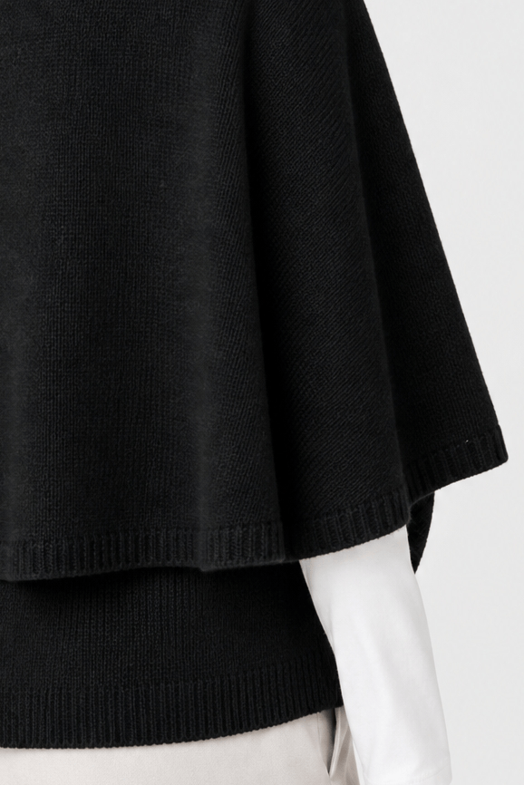 Poncho Femme Hiver Boutonné