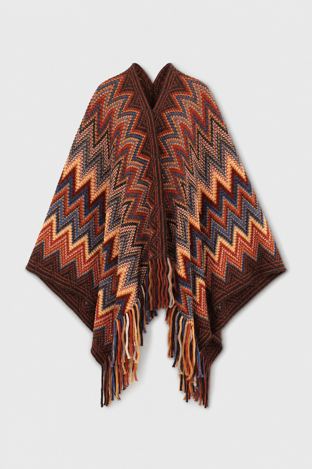 Poncho Femme Hiver Multicolore