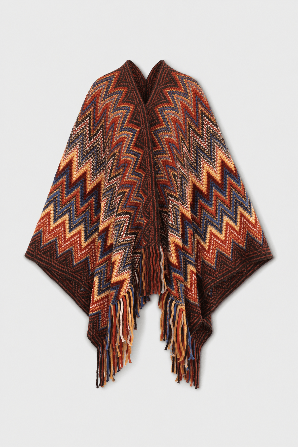 Poncho Femme Hiver Multicolore