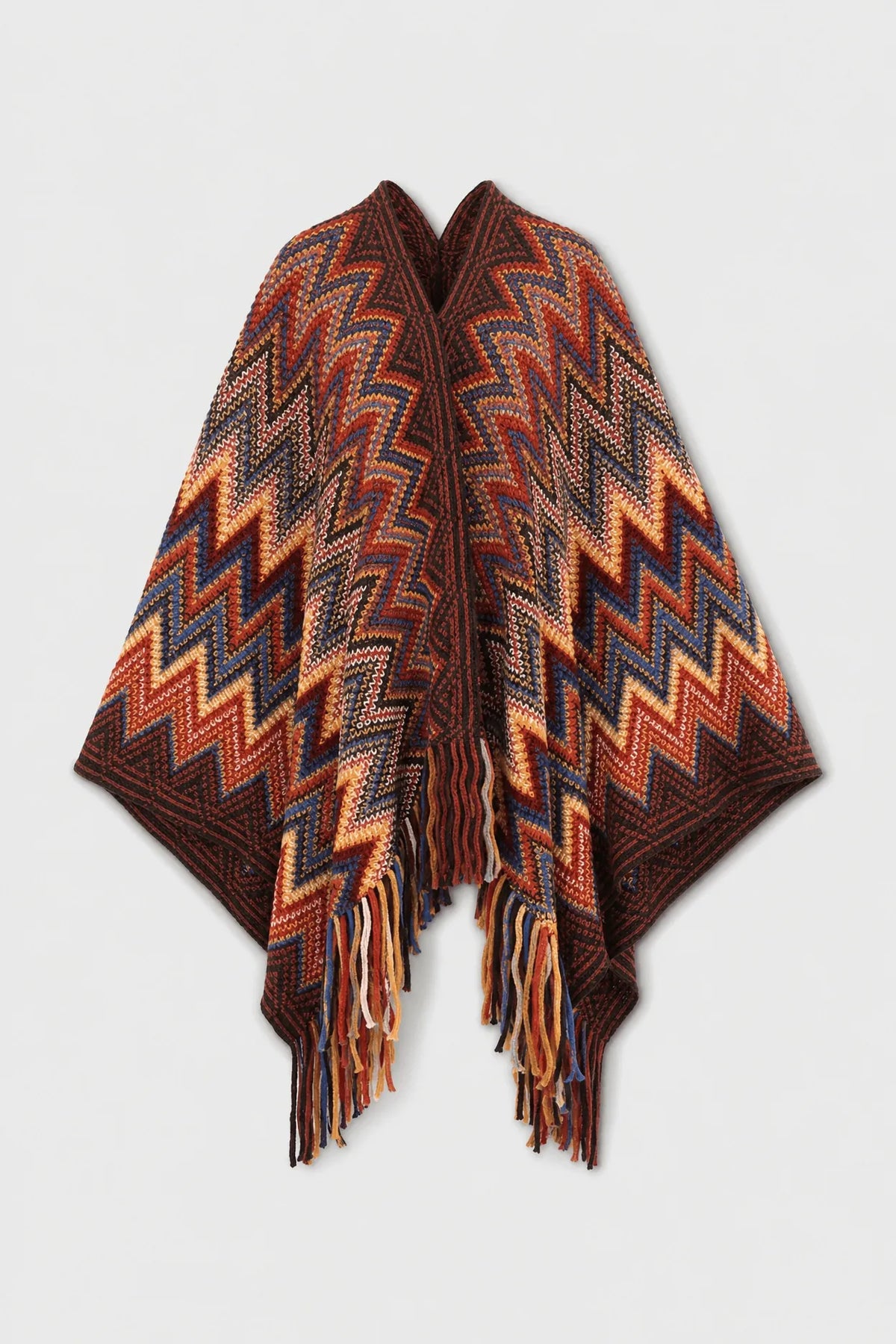 Poncho Femme Hiver Multicolore