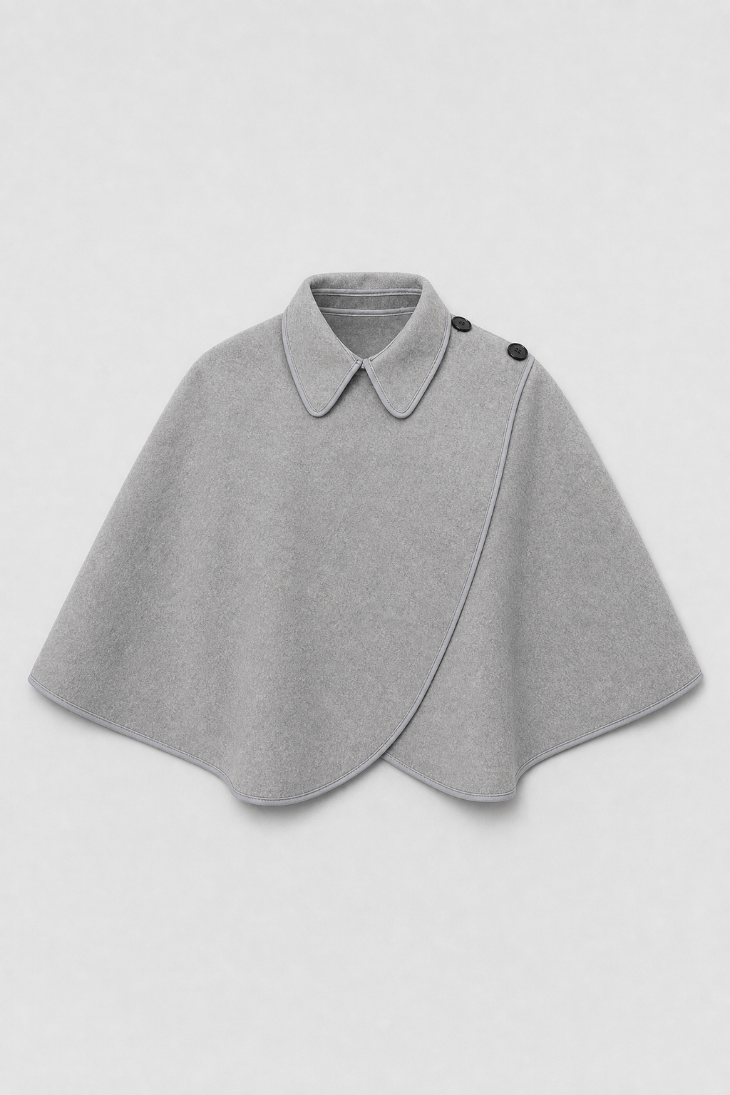 Poncho Femme Laine Gris