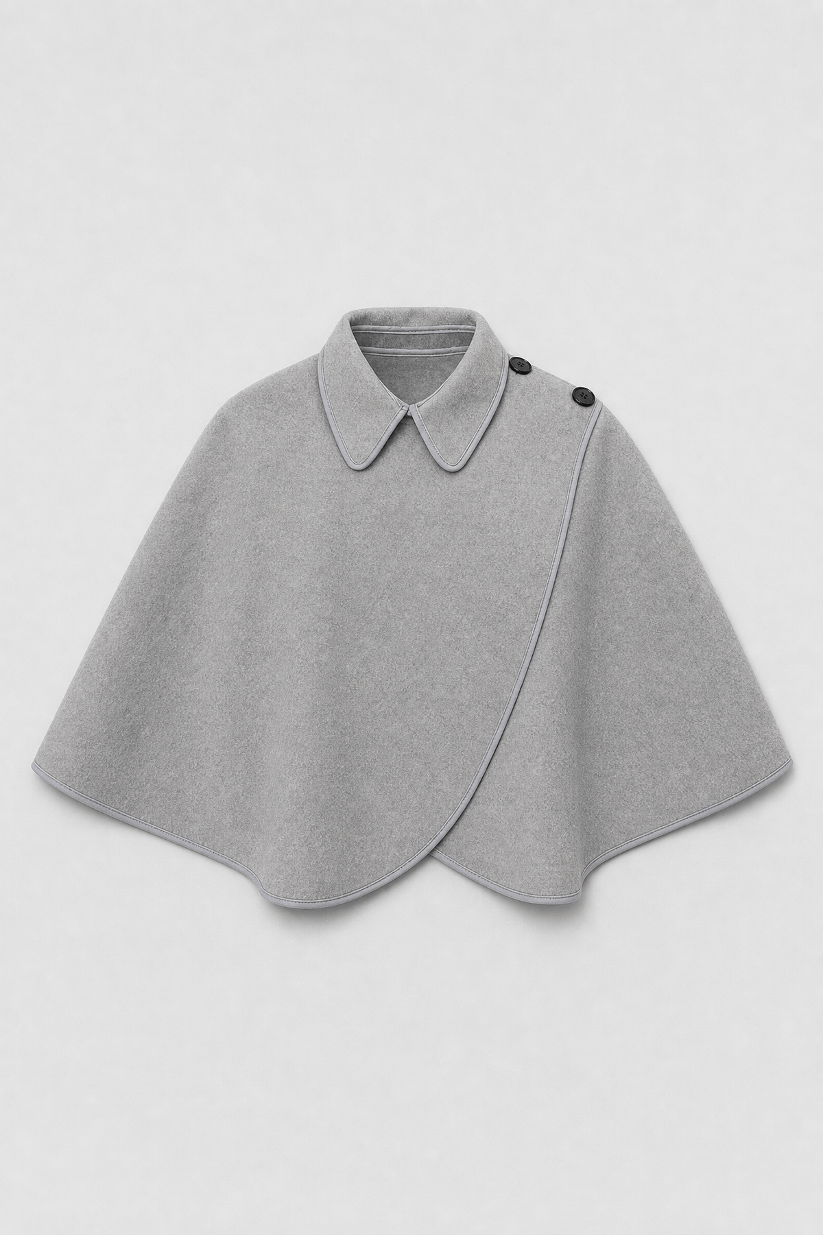 Poncho Femme Laine Gris
