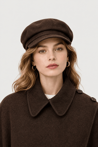 Poncho Femme Laine Marron
