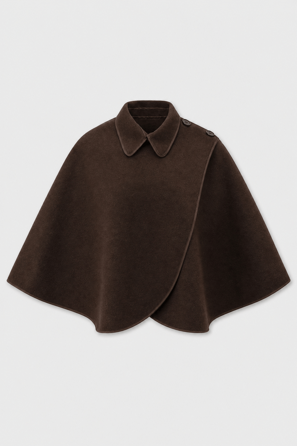 Poncho Femme Laine Marron