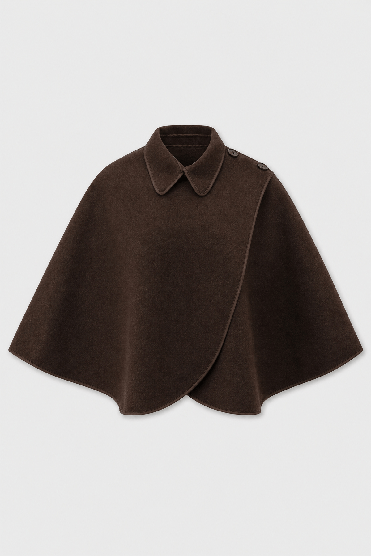Poncho Femme Laine Marron