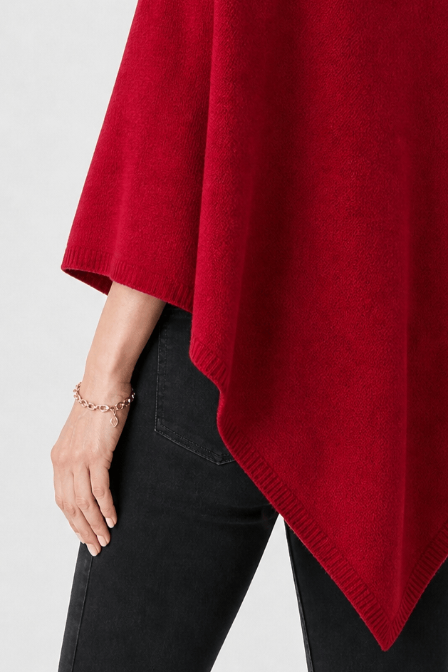 Poncho Femme Laine Tricotée