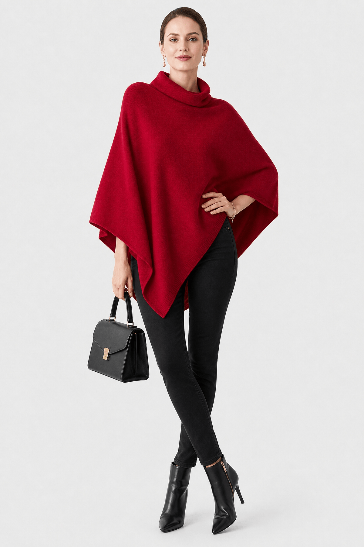 Poncho Femme Laine Tricotée