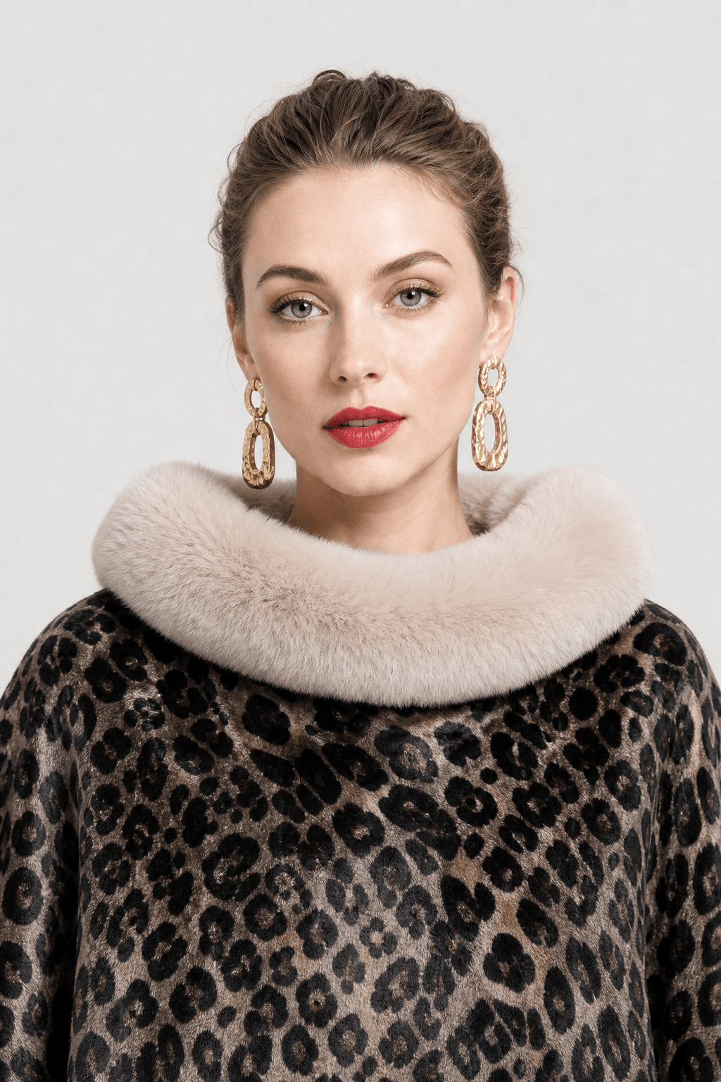 Poncho Femme Léopard