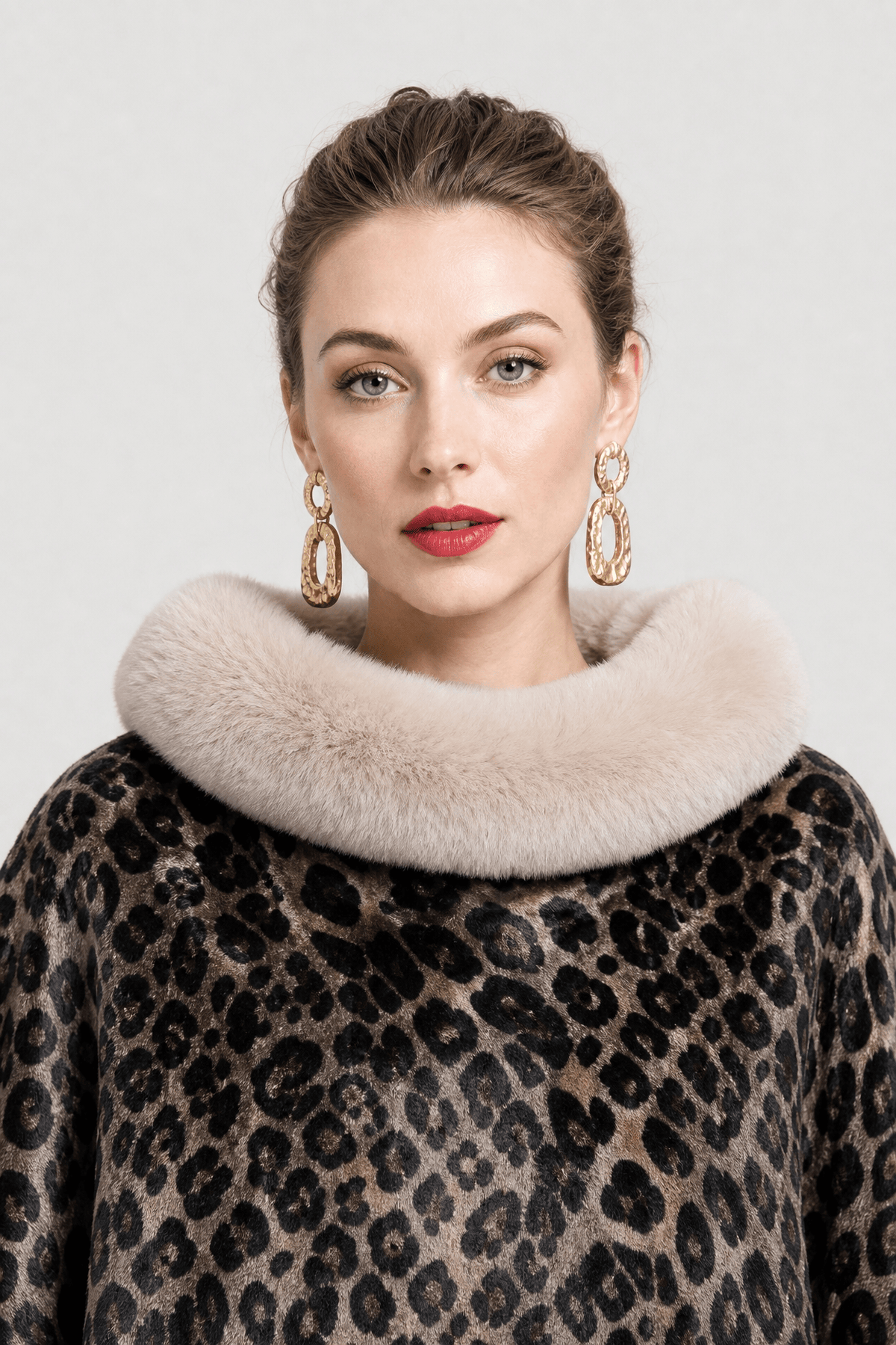 Poncho Femme Léopard