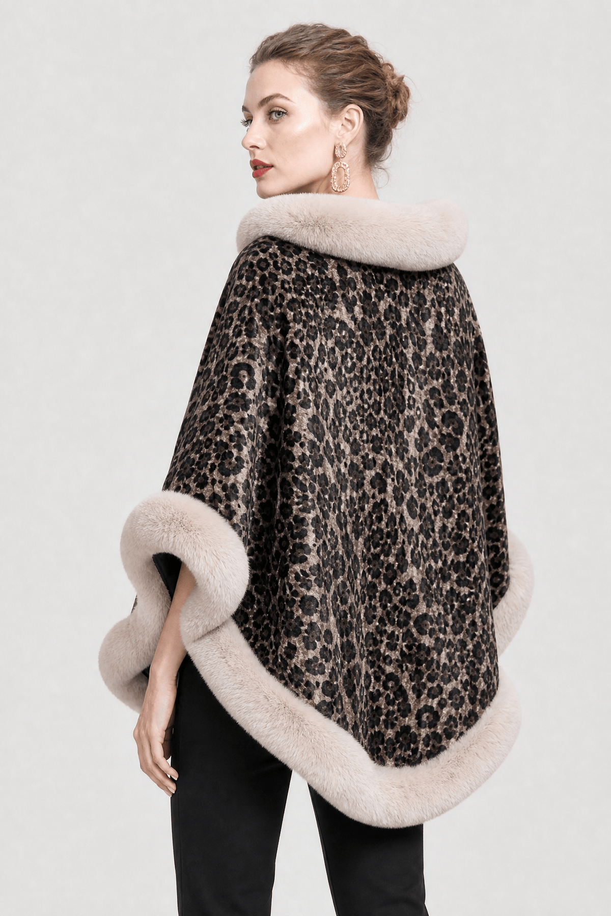 Poncho Femme Léopard
