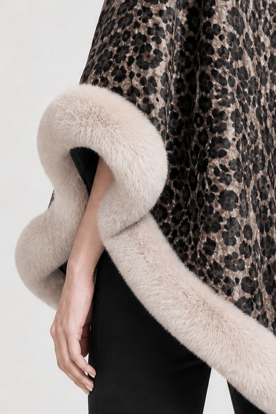 Poncho Femme Léopard