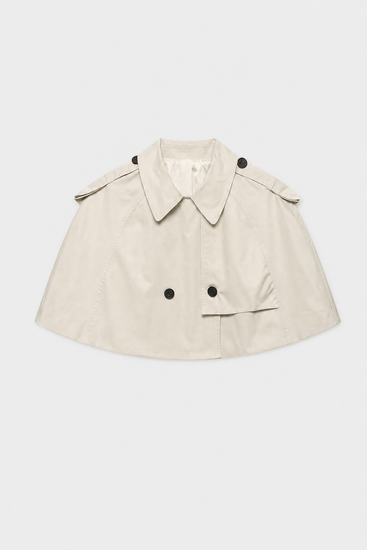 Poncho Femme Manteau Beige Court