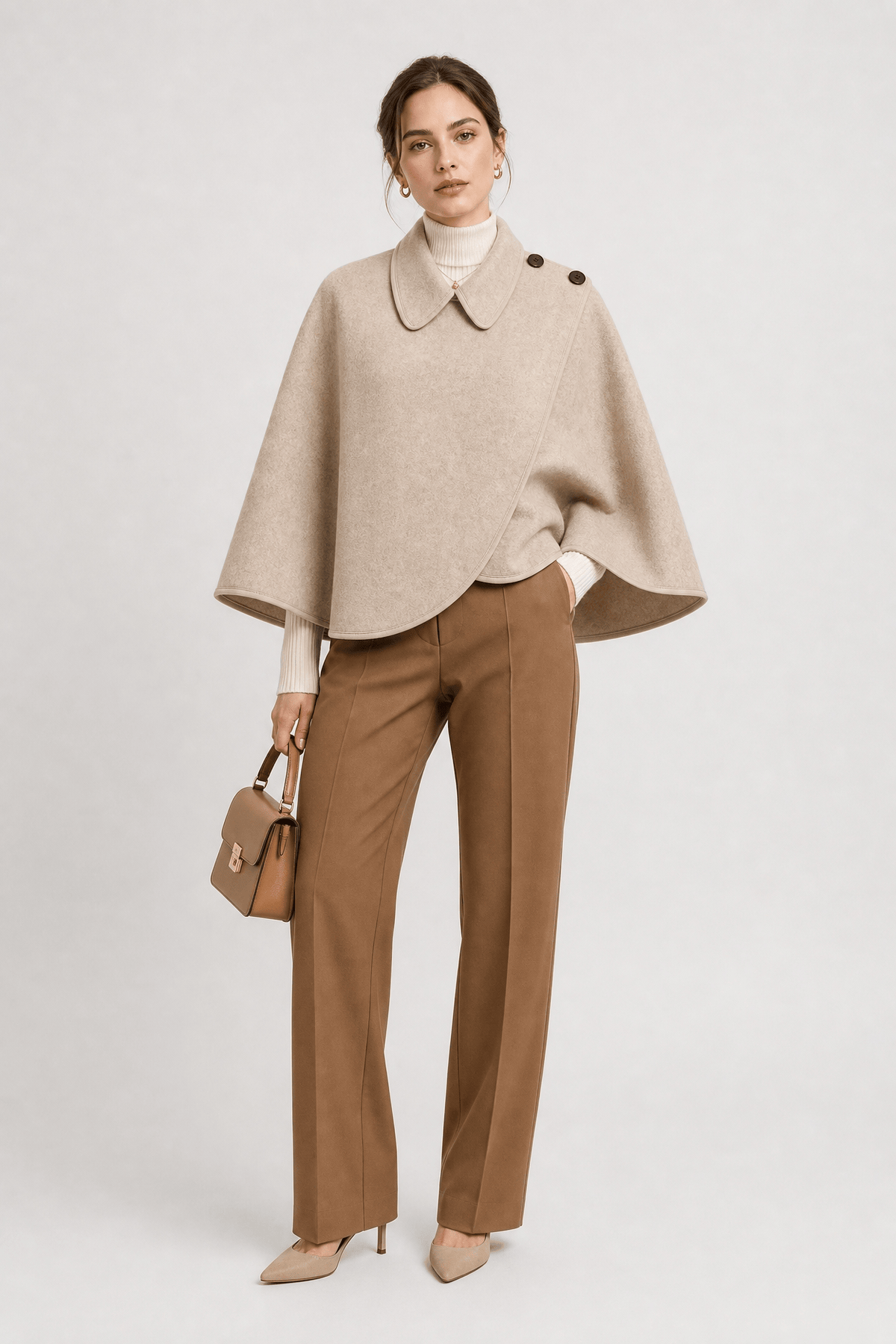 Poncho Femme Manteau Laine