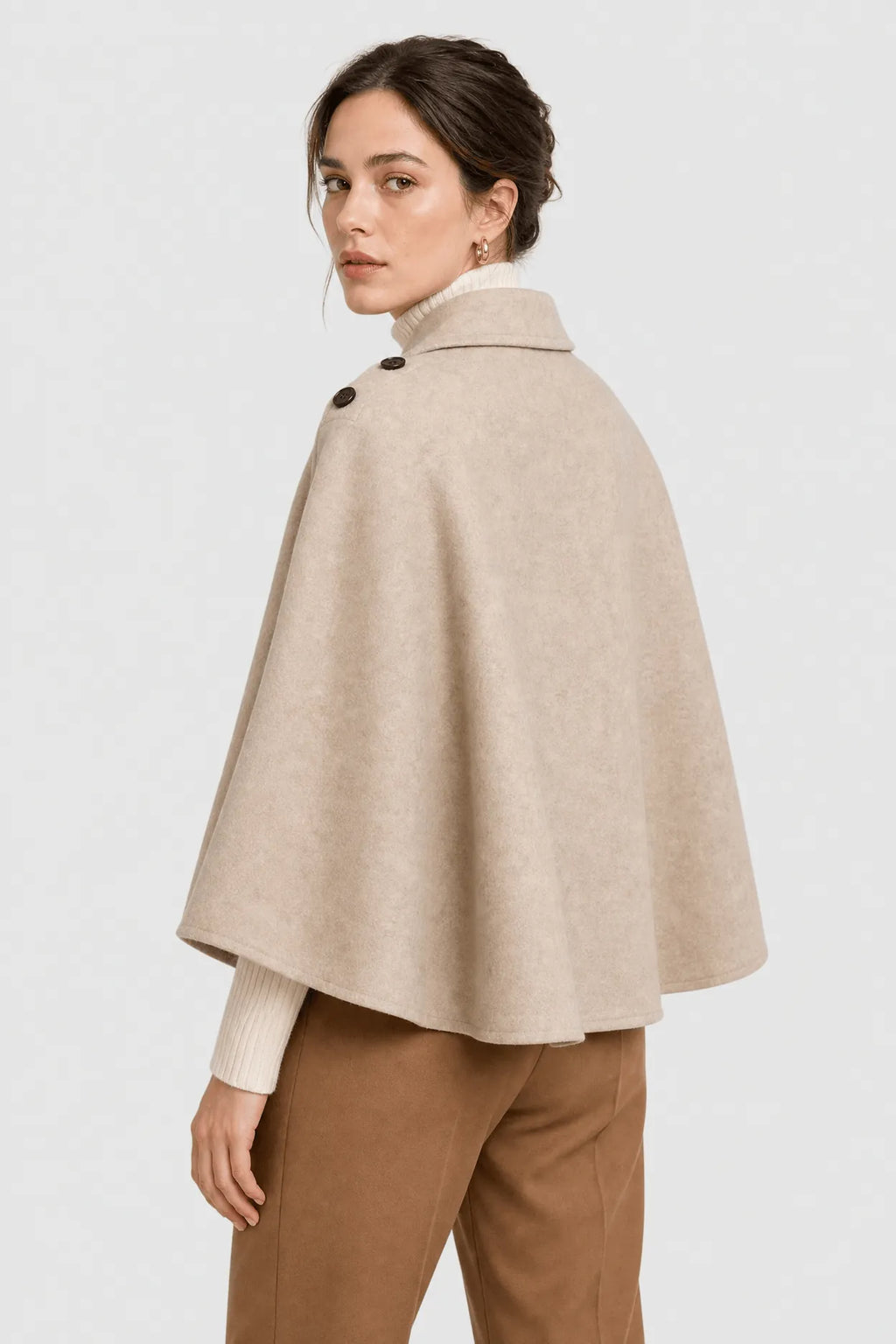 Poncho Femme Manteau Laine