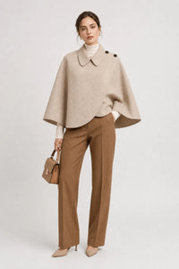 Poncho Femme Manteau Laine