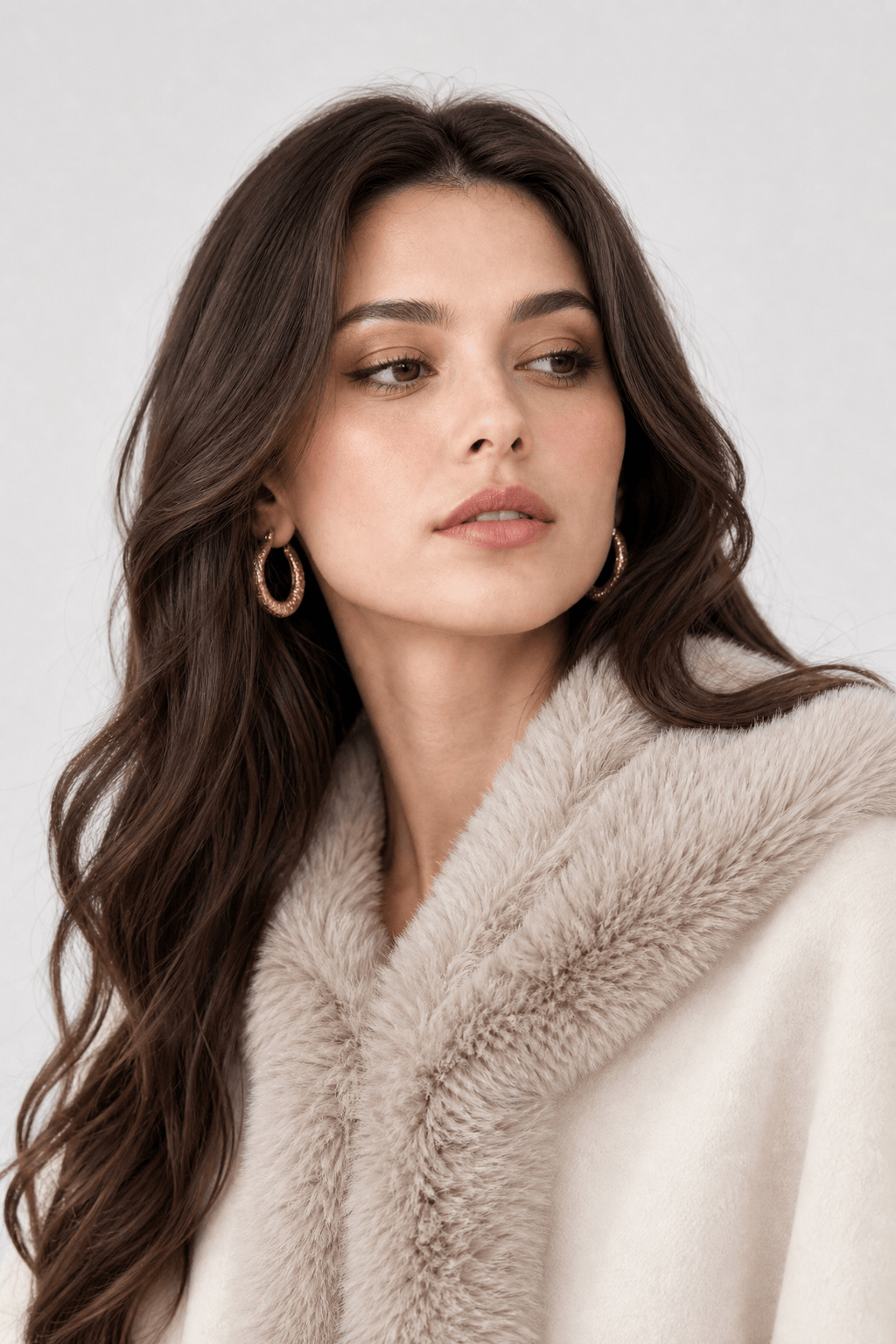 Poncho Femme Polaire à Capuche