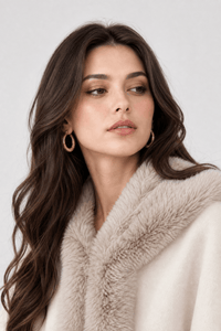 Poncho Femme Polaire à Capuche